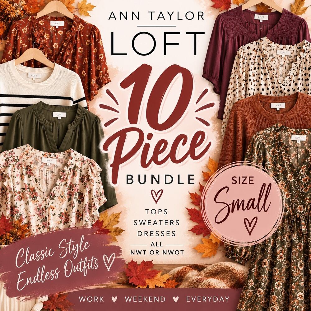 Ann Taylor LOFT 10 Piece NWT/NWOT Mystery Clothing Bundle | Size Small